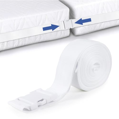 Suevut Matratzenhalter 32,8 Fuß, Verbindet Zwei Matratzen zu Einer großzügigen Schlaffläche | variabel einstellbar | Matratzen-Stopp | Halterung | Doppelbettbrücke | Matratzenkeil | liebesbrücke
