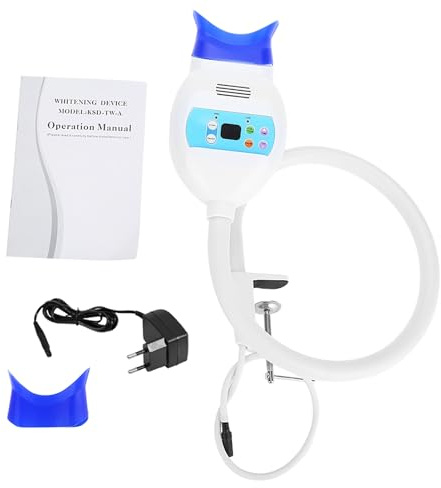 NSXAYIWE 6 LED Lampe De Blanchiment Dentaire,Sans UV,Lumière froide Professionnel Blanchir Les Dents,Machine À Blanchir Les Dents pour Pigmentation, Fluorose Dentaire,EU 110-220V