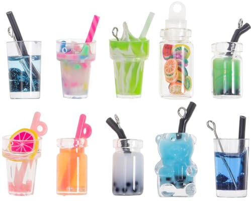 DIYEAH Mini Colgantes De Botella De Vidrio De 1 Pulgada Para Collar Pulsera Llavero Accesorios De Bricolaje Multifunción Para Manualidades Y Decoración