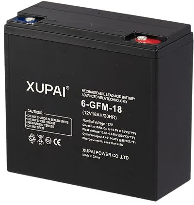 Blei-Gel-Akku A1,12V 18Ah AGM Akku Vlies Batterie VRLA Ersatzakku Bleiakku Blei Batterie Akkubatterie Versorgungsbatterie Zyklenfest Wartungsfrei Rollstuhl E-Roller Caravan Solarbatterie Solar