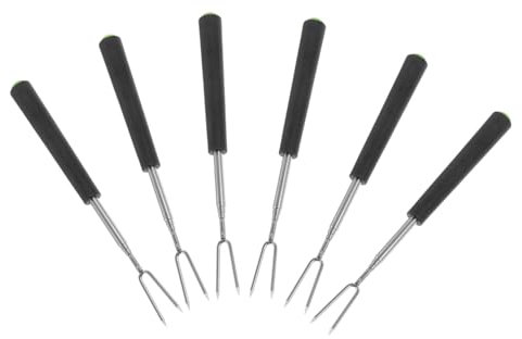 Yardenfun 6 Stücke Tragbare Werkzeug Set Metall Spieße Für Kebab Grillen Edelstahl Gabeln