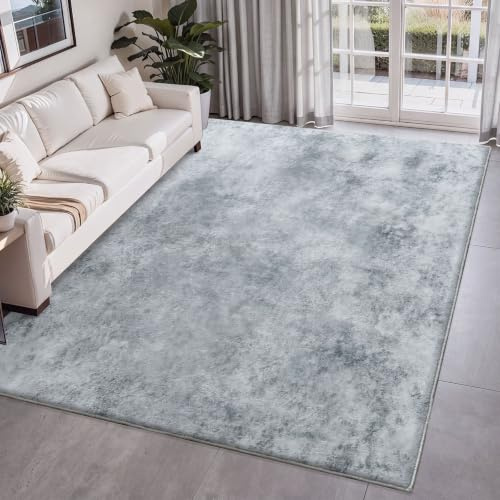 Tinyboy-hbq Rugs Living Room Large Rug 160x200cm Grey/White Machine Washable Rug Anti-Slip Short Pile Abstract Multi Colour Soft Rugs for Bedroom Room Decor | Modern abstract design. Maximum grip. Effortlessly machine washable. Versatile sizes.