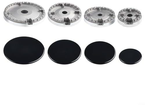 Kit de repuesto para tapa de quemador de estufa de gas, rendimiento confiable, accesorio de cocina imprescindible (plano)