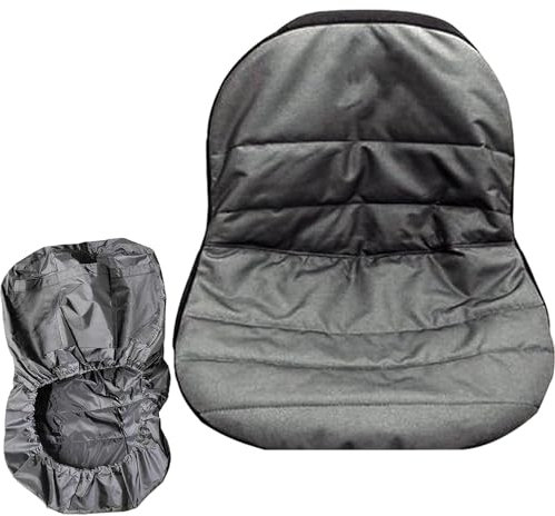 Holdes Asiento para cortacésped – Asiento para cortacésped de tela Oxford negra – Fundas de asiento de tractor, accesorios necesarios para cortar el césped para asiento
