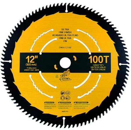 12in 100T Fine Finish Blade Compatible with DEWALT Miter Saw