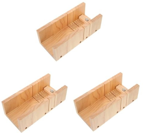 NUOBESTY 3stücke Holz Seifenschneider Für Präzises Schneiden Verstellbare Seifenform Für -seifenherstellung Robuster Seifenschneider Aus Holz Für Anfänger Und Erfahrene Seifenmacher