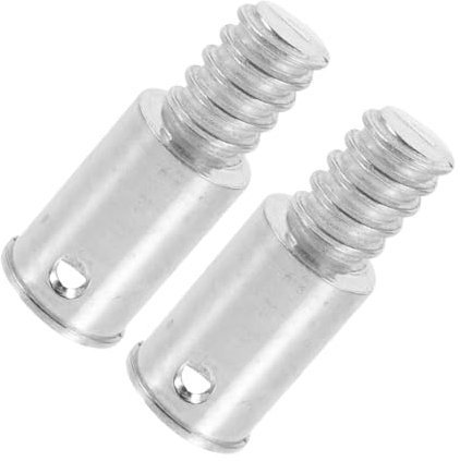 Healeved 2pcs Aluminum Alloy Threaded Broom Handle Tips Replacement for Broom Stick Pole End Compatible Extension Pole Attachments