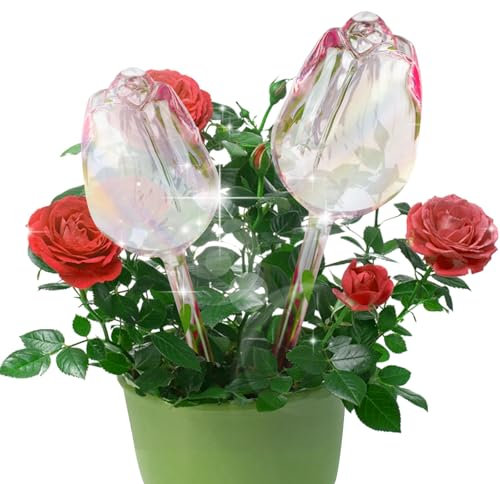 GZYYANG 2 Pezzi Irrigazione a Goccia per Piante, Tulipani Automatica Sfere per Irrigazione, Globi d'irrigazione per Piante e Fiori, Globi Irrigazione Automatica per Piante e Fiori da Interni e Esterni