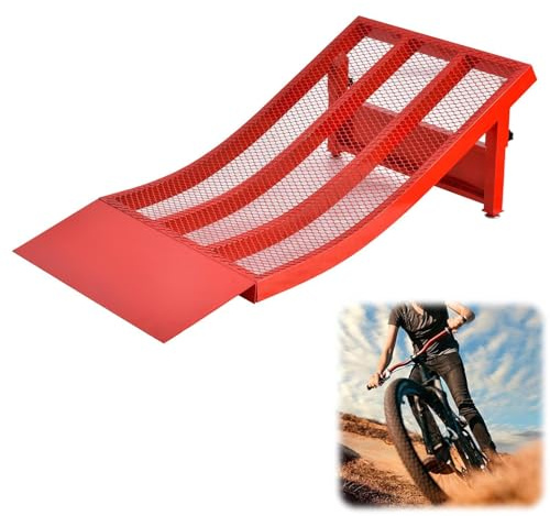 Jump Ramp,Portable Bike Ramp,RC car Ramp for StaCyc, RC and More,Skate Ramp for Pros to Beginners,Skateramp for Kids Ages 6-12 Years Resistant and Easy to Install,Capacity 300Lbs-44.5 Length