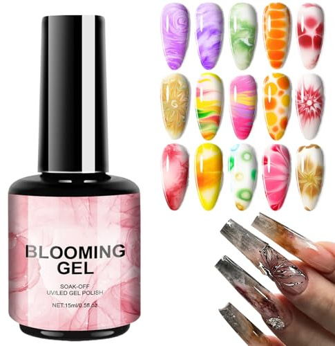 Polone Gel Artistico - Effetto, Vernice UV Decorativa | Flower Gel Nail Varnish 15 Ml, Brillante Pittura Floreale Per Unghie Fatta In Casa, Creazione Floreale Su, Manicure Creativa