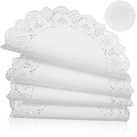 CIYODO 100stücke Runde Tortenspitzen Aus Spitzenpapier Backzubehör Torten Dekorative Papiermatten Für Kuchen Cupcakes Snacks Tischdekoration Mit Antihaft-oberfläche