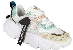 Chunky Amy Sneakers Donna con Strass e Suola Alta - Taglia 39