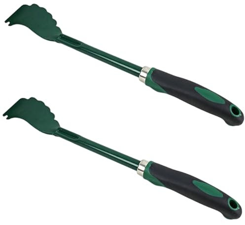 Peosaard Long Handle Scraper, 2PCS 9.8 Inch Metal Lawnmower Cleaning Tools with Rubber Handle, Easy to Clean Lawn Mower Deck Scraper, Tool