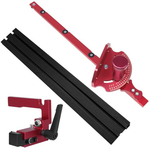 1 lot de règles à onglet et de clôture avec piste pour scies de table, routeur, banc de travail du bois, outils