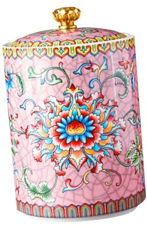 Ipetboom Barattolo Ermetico per Tè Smaltata Rosa Contenitore per Foglie Tè Conservazione Sicura Odori Retrò per Uso e Regalo