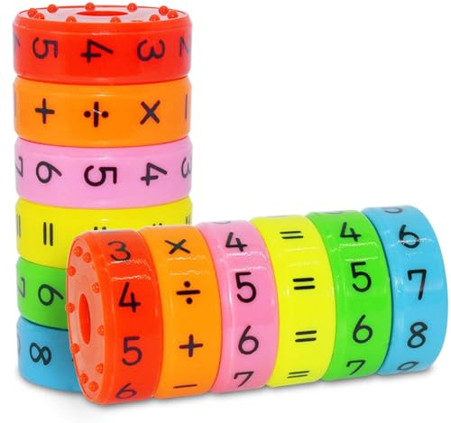 Teouuas 2 Stück Lernspielzeug Mathematik, Abnehmbar Arithmetisches Lernspielzeug Mathematik, Magnetisches Arithmetisches Lernspielzeugs, für Jahre Alte Jungen Mädchen