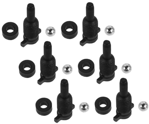 SOLUSTRE 6 Set Vertical Jack Accessories Plug Kit Hydraulic Jack Seal Replacement Parts Filler Plug Valve Accessory for Automotive Repairs Hydraulic Metal Ball