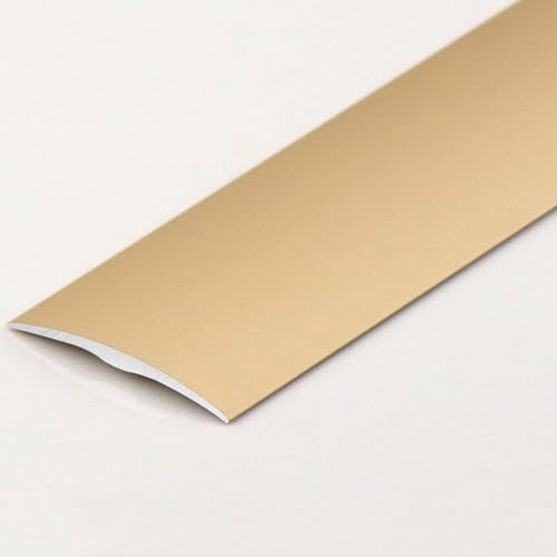 Tira De Transición Para Suelo Con Veta Madera, Listón Divisorias Planas Metálicas Puertas, Azulejos Cobertura Umbral Tiras Bordes Impermeables(Gold,L130cm/4.27ft)
