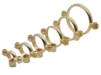 Fit 15 22 28 35 42 54mm OD Tube Brass Polishing M10 Pipe Clamp Bracket Clip Support Hanger Fixed Plumbing Water(Fit 22mm OD Tube)
