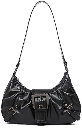 JFHSUS Gothic Handbags Y2K Bag, Women Shoulder Bag PU Leather