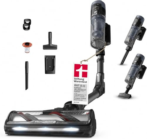 Rowenta X-Force Flex 14.80 RH9B36WV Aspirateur sans fil avec puissance d'aspiration supplémentaire 240 AW, ajustement automatique de la puissance d'aspiration, technologie Flex, Stiftung Warentest GUT
