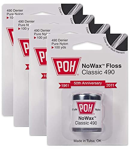 POH Dental Floss Unwaxed, 100 Yard- 4 Pack