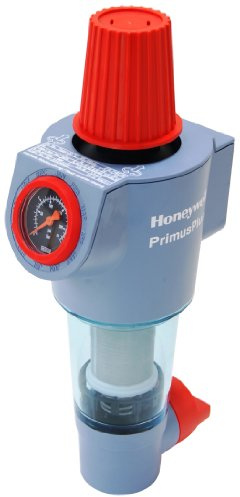 Honeywell Fkn74Cs-1A, Set per Filtraggio Acqua Potabile, Riduttore di Pressione con Filtro di Controlavaggio