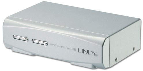 Lindy 39330 Switch KVM PRO DVI-I Audio USB 2.0, 2 Porte, per Mac e PC