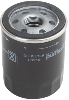 PURFLUX Filtre à huile Filtre vissé LS910 Compatible avec FIAT 500 3 portes 312 Panda II 5 portes 169 Grande Punto 3/5 portes 199, ALFA ROMEO MITO 955, HYUNDAI i20 PB, PBT