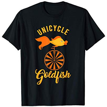Einrad Goldfisch Fisch Fahrrad Fahren Radsport Geschenk T-Shirt
