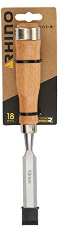 RHINO 43022 - Scalpello da taglio da 18 mm, per falegnameria, larghezza 18 mm, permette di effettuare tutti tipi di tagli, regolazioni su legno, NC