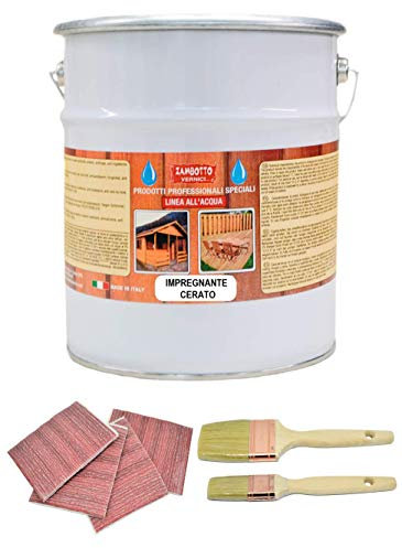 Wasserbasierte Imprägnierung für Holz im Innen- und Außenbereich (202 - helles Nussbaum + Set, 10 l)