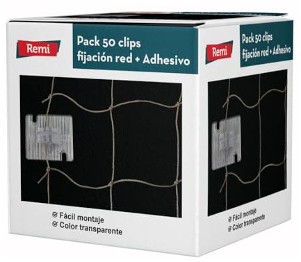 Remi Hogar Clips de Fijación con Adhesivo para Red Anti Aves | Pack de Sujeción Rápida y Resistente | Fijación Segura sin Taladro | Instalación Fácil en Superficies Lisas | Uso Interior y Exterior