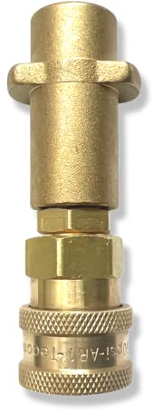 Conector de acoplamiento rápido M&M Smartek, adaptador de bayoneta de 1/4 de pulgada para lanza de espuma, limpiador de coches con boquilla de espuma de alta presión (bayoneta de latón #1)