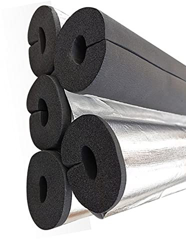 Vetris Trampolin Schaumstoffschlauch Rohrisolierung Wetterfeste Isolierschlauch Aluminium Film Rohrschale Flexibel Rohrdämmung Isolierung Rohr Selbstklebeverschluss, 22-114 Mm Innendurchmesser