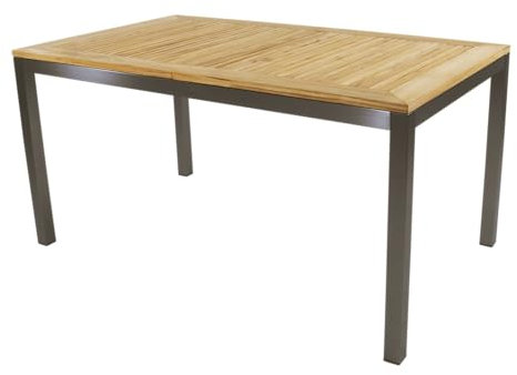 LesliLiving Ausziehtisch Marmaris Edelstahl 152/210x90cm