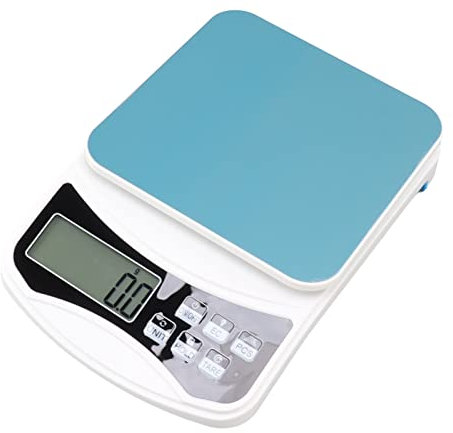 Bilancia da Elettrica Bianca per Alimenti da 0,1 G Bilancia Elettronica per Alimenti Piatti in ABS Ad Alta Precisione Peeling e PC
