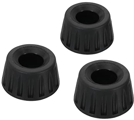 PATIKIL Universal 15mm ID Goma Trípode Pies, 3 Paquete Antideslizante Trípode Repuesto Piezas para Cámara Trípodes Monopie, Negro