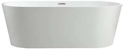 BRAIDER ALTARIA Freestanding Double Ended Bathtub Acrylic White 1500 x 750 mm