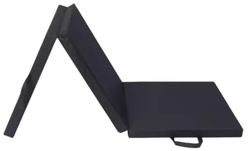 LXHELIVERY Gymnastik-Tumble-Trainingsmatte wasserdichte, rutschfeste, 3-Fach Faltbare Tumbling-Matte Für Gymnastik, Aktivitätsspiele Und Heimgymnastik (Farbe : Schwarz, Größe : 180x60x5cm)