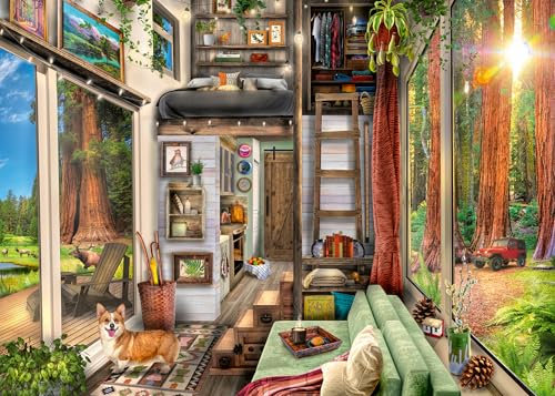 Ravensburger - Puzzle 1000 Pezzi Casetta Tra Le Sequoie | Puzzle Per Adulti E Bambini Con Una Misura Di 70x50 Cm | Regalo Per Adulti E Bambini Da 14 Anni E Più