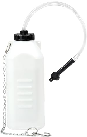 SMOTIVEPRO 1L Brake Bleeder Bottle with Hanging Hook, Brake Bleeding Kit with 24 inch Tube and Rubber Connector Fits Most Bleeder Screws to Collect Brake Fluid