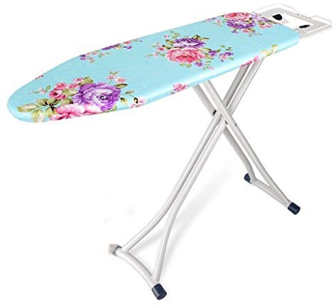 ASHILD Tabla de Planchar Plegable, Estampado Floral Tabla de Planchar de Hierro Forjado El Centro Comercial Tienda de Ropa Sala de Almacenamiento Mesa de Planchar Tablas de Planchar (Color : D, Siz