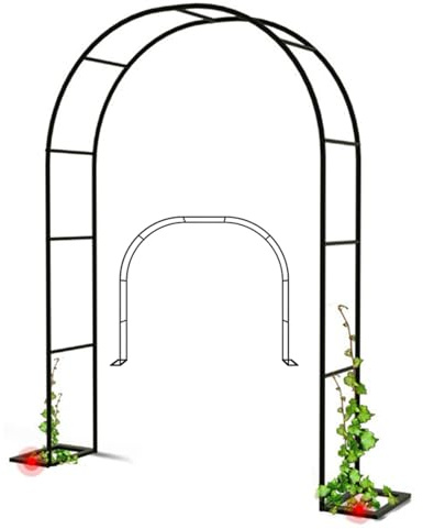 Gartenbogen Aus Metall Wetterfest Rosenbogen Rosengitter Verzinkt Rosenspalier, Verschiedene Party Dekoration Lieferungen, Hochzeit Garten Braut Party Dekoration (Size : W120 X H220cm)