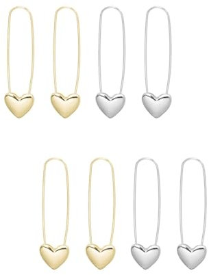 VALICLUD 6 Paare Ohrclips jewelry schmuck activewear earloop Damen Ohrringe Ohrhänger Roségold Ohrstecker goldene Ohrringe Frauen-Sicherheitsnadel-Ohrring Ohrhänger für Frauen