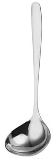 2 pezzi Cucchiaio da zuppa con manico lungo in acciaio inox Cucchiaio for ramen con pentola calda Cucchiai da brodo Schiumarola Piatti da cucina Stoviglie Mestolo Da Zuppa In Acciaio Inox(2PCS Small S