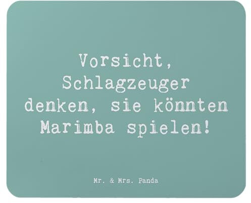 Mr. & Mrs. Panda Mauspad Spruch Marimba Humor - Geschenk, Musikinstrument, Denken, Mauspad Büro, Schlagzeuger, Büroausstattung, Geschenkideen,