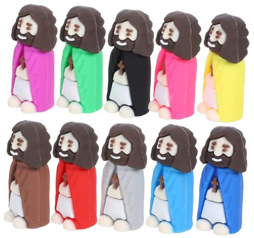 RORPOIR 10stücke Mini Jesus Figuren Dekorative Jesus Statuen Für Christliche Anlässe Und Weihnachtsdeko Langlebig Für Tisch Und Regalgestaltung