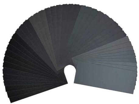 Mikinona 90sheets Wet and Dry Sandpaper Grinding Paper for Furniture Finishing and Metal Sanding
