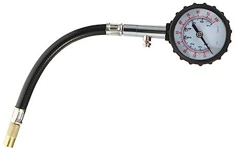 HOODANCOS Car Tire Pressure Gauge High Precision Tyre Air Pressure Tester with Extended Hose Easy to Read No Battery Required Compact Design for Cars and Bikes